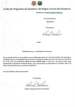 Mobilidade Interna Mobilidade Intercarreiras Uni o Das Freguesias Mobilidade Interna Mobilidade Intercarreiras Uni o Das Freguesias